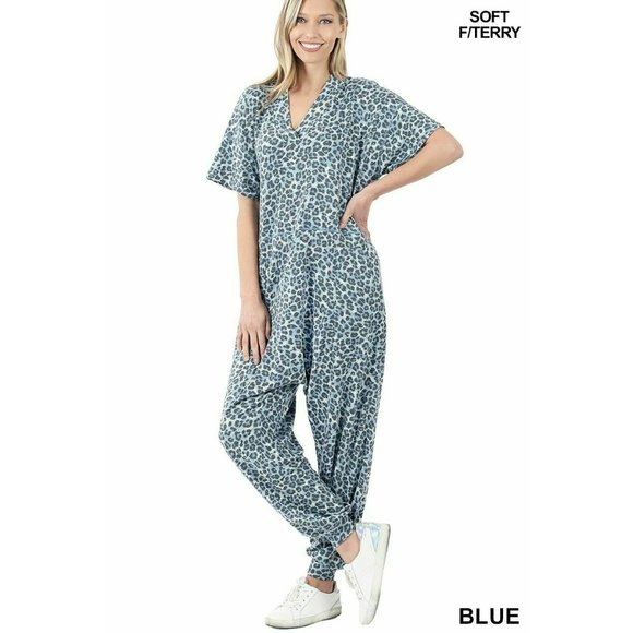 Zenana SUPER SOFT french terry Comfy playsuit jogger‎ - Picture 2 of 3